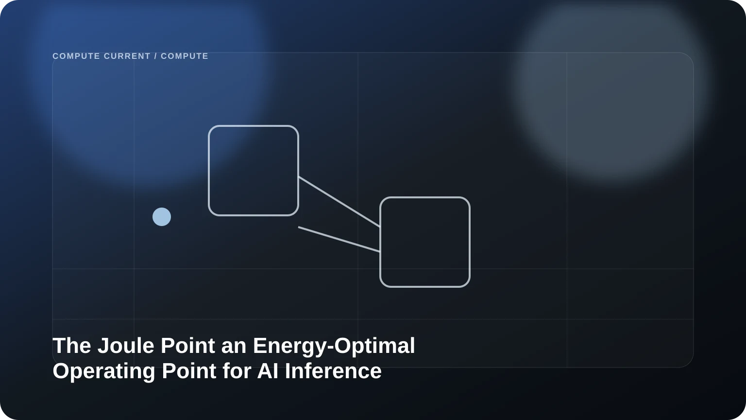 The Joule Point: an Energy-Optimal Operating Point for AI Inference editorial visual