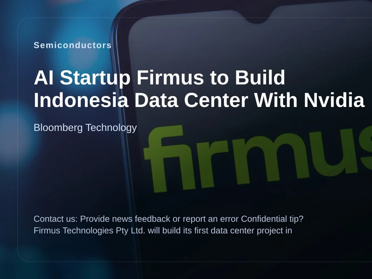 AI Startup Firmus to Build Indonesia Data Center With NVIDIA editorial visual