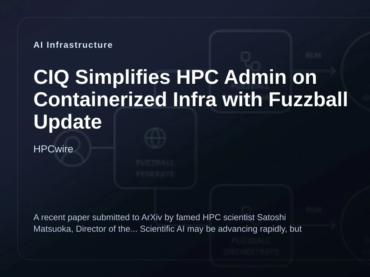 CIQ Simplifies HPC Admin on Containerized Infra with Fuzzball Update editorial visual