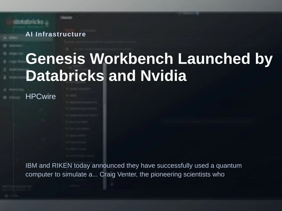 Genesis Workbench Launched by Databricks and NVIDIA editorial visual