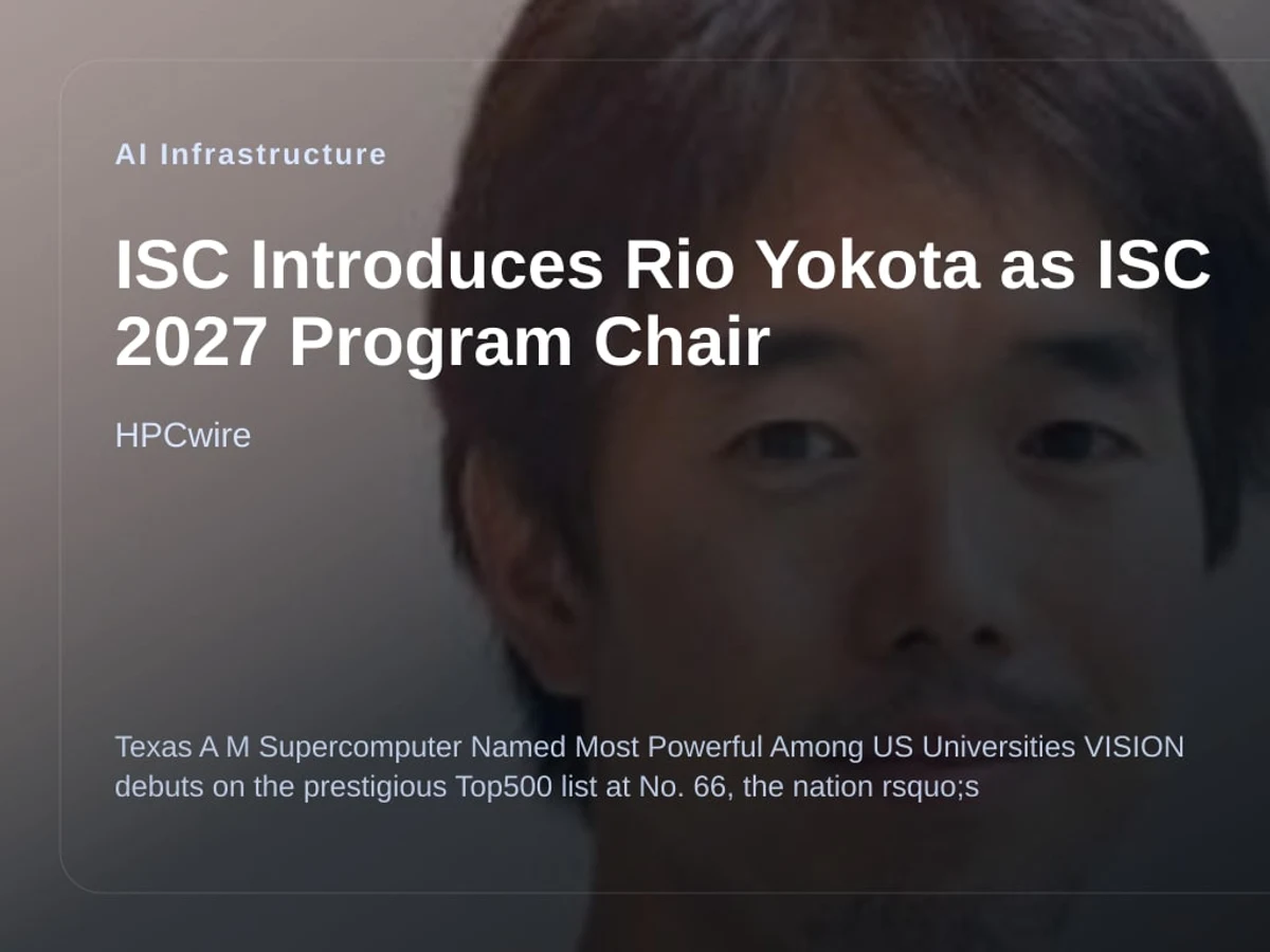 ISC Introduces Rio Yokota as ISC 2027 Program Chair editorial visual