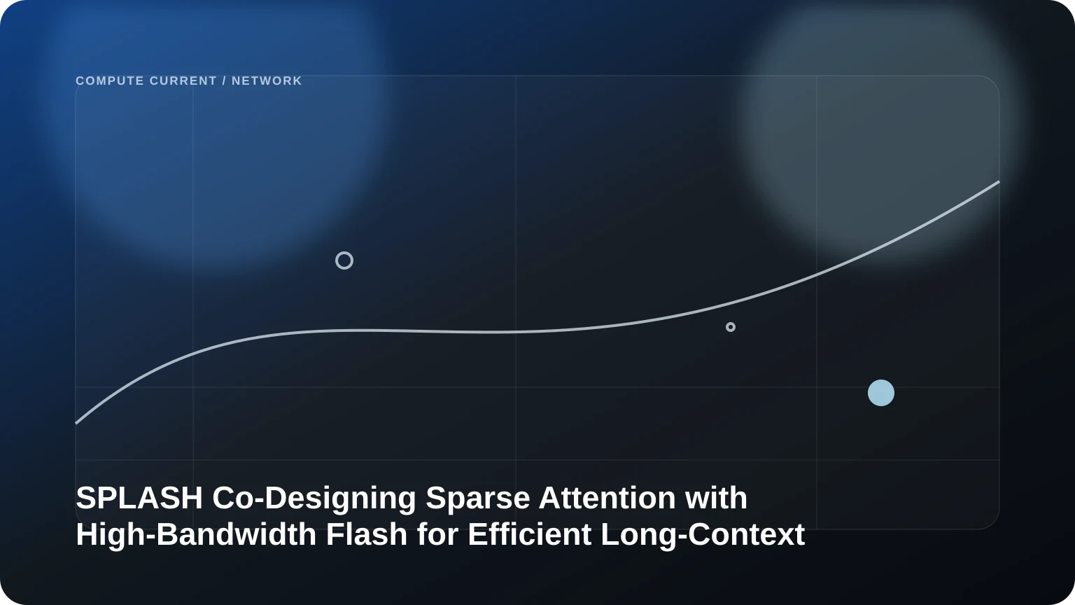 SPLASH: Co-Designing Sparse Attention with High-Bandwidth Flash for Efficient Long-Context Inference editorial visual
