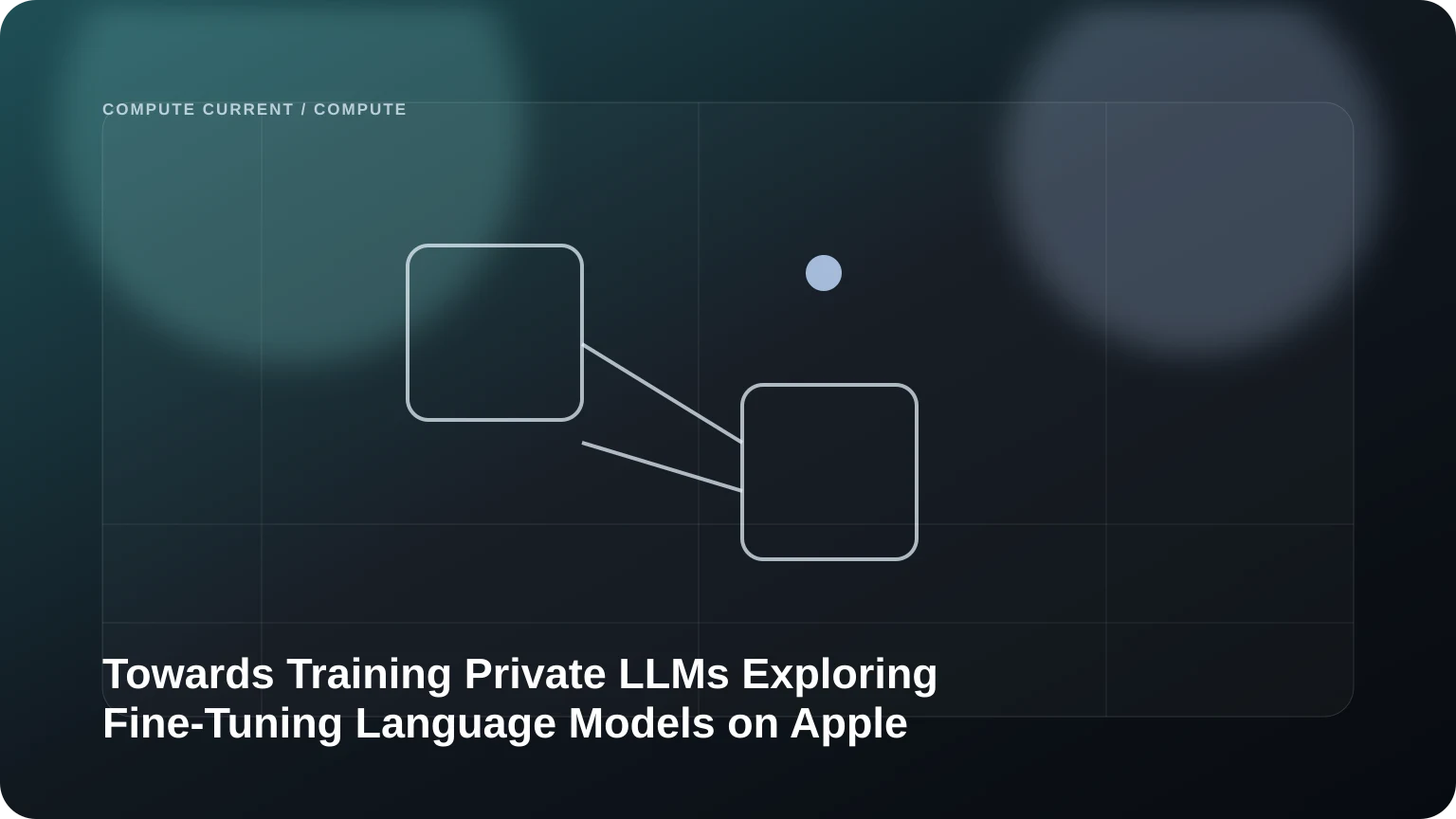 Towards Training Private LLMs: Exploring Fine-Tuning Language Models on Apple Silicon with RDMA over Thunderbolt editorial visual