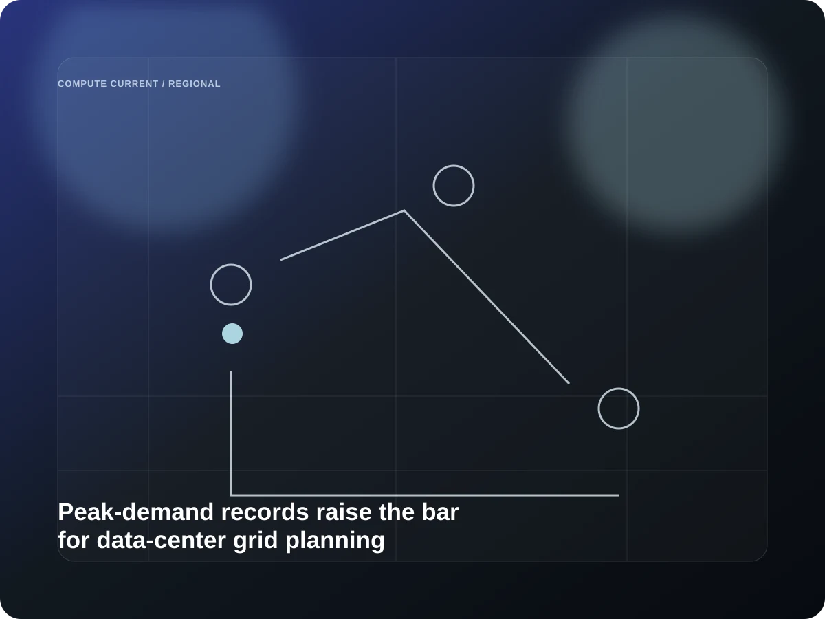 Peak-demand records raise the bar for data-center grid planning editorial visual
