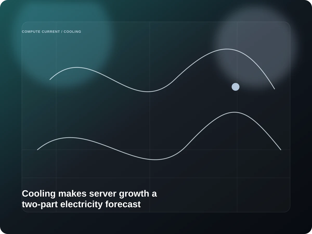 Cooling makes server growth a two-part electricity forecast editorial visual